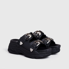 Adorable Projects-Dev Sandals 35 / Black / Artificial Leather Jaqwashia Sandals