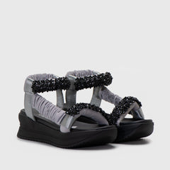 Adorable Projects Official Sandals Platform 35 / Light Grey Mannaz Embellishment Platform Light Grey