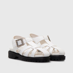 Adorable Projects Official Sandals 35 / White Hanza Sandals White