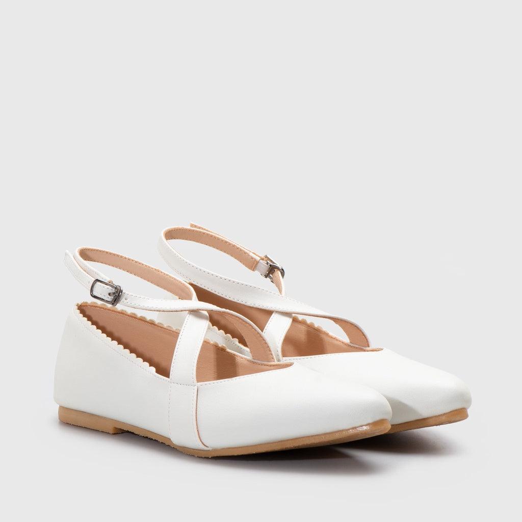 Adorable Projects-Dev Flat shoes 35 / White Palencia Flat Shoes White