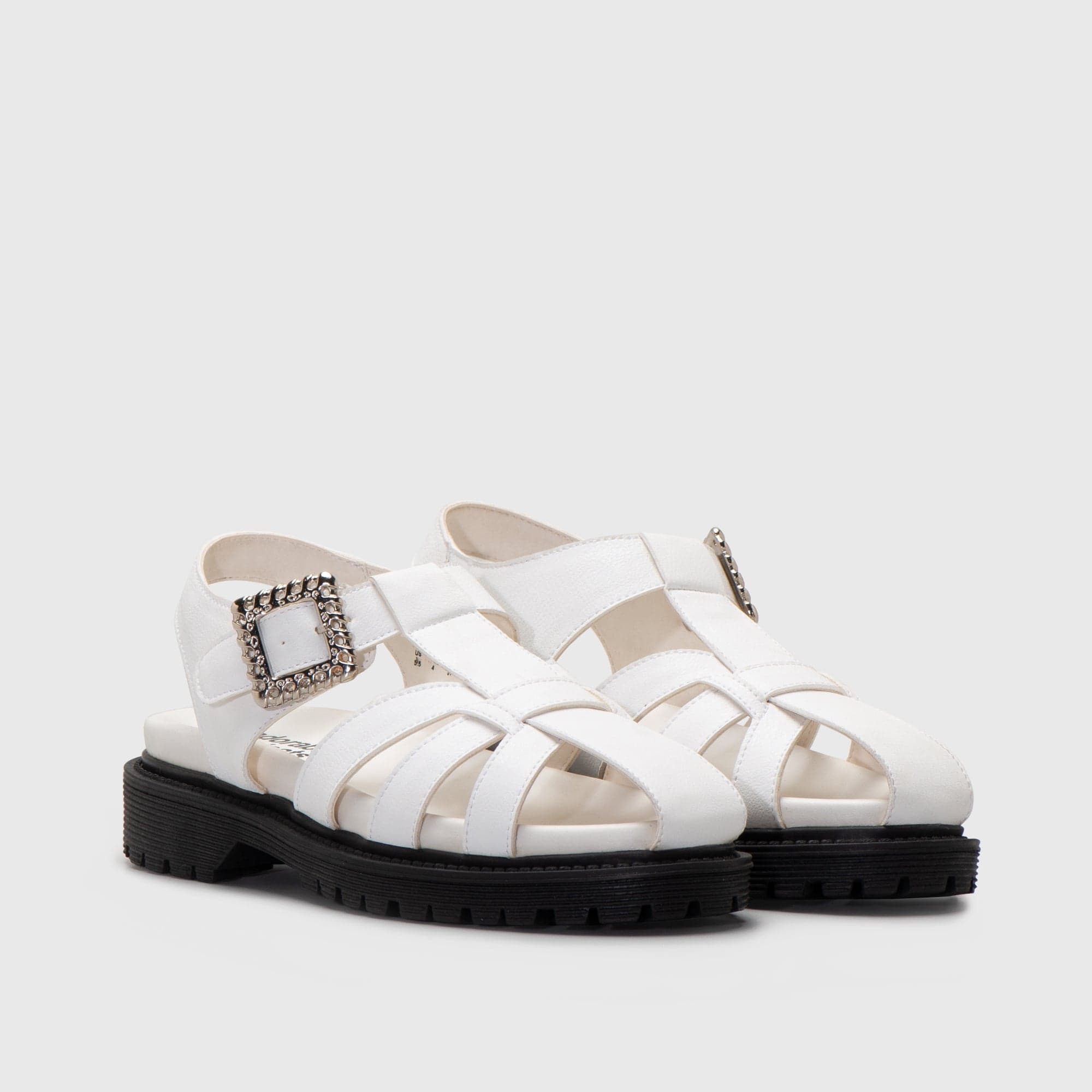 Adorable Projects Official Sandals 37 / White Hanza Sandals White
