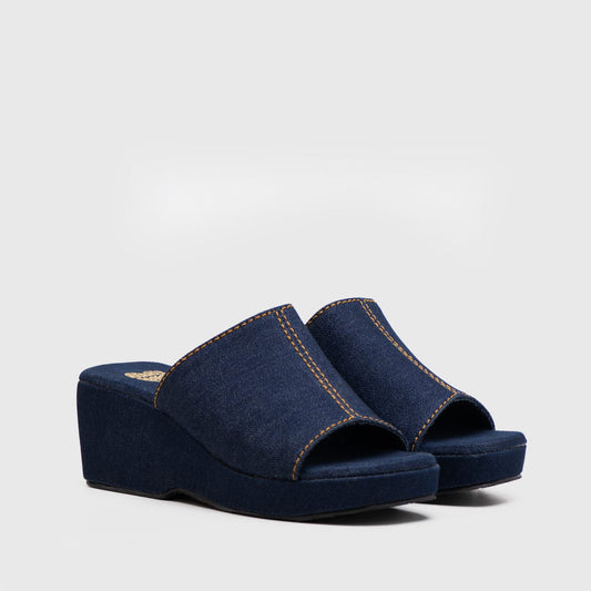 Adorable Projects Official Adorableprojects - Alodie Wedges Denim - Sandal Wanita