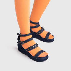 Adorable Projects Official Adorableprojects - Amaya Wedges Denim - Sandal Wanita