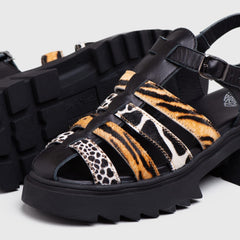 Adorable Projects Official Adorableprojects - Exper Sandals Genuine Leather Animal Print