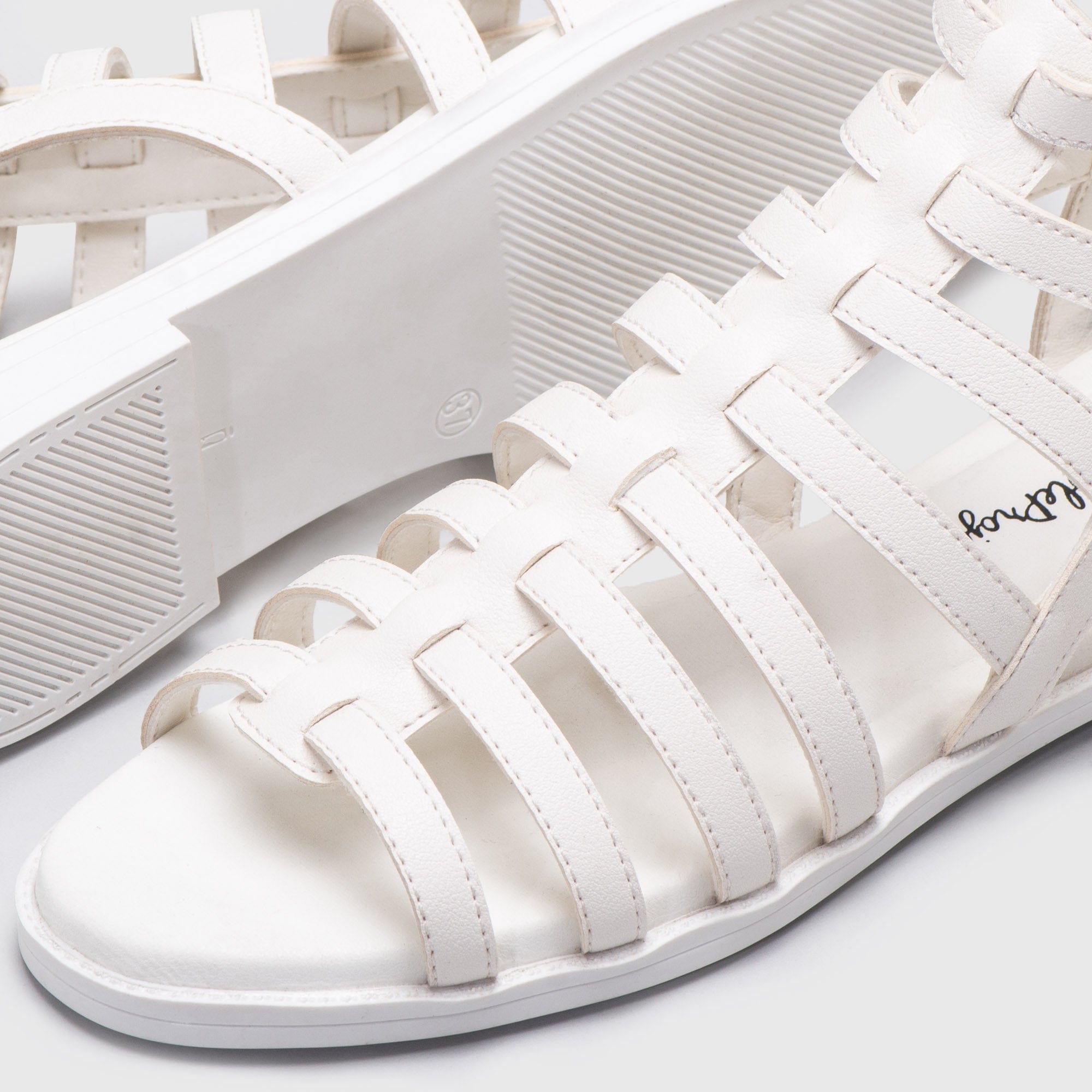 Adorable Projects Official Adorableprojects - Faresta Sandals White - Sendal Gladiator