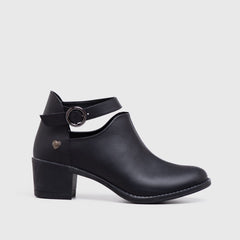 Adorable Projects Official Adorableprojects - Lodka Boots Heels Genuine Leather Black