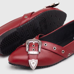 Adorable Projects Official Adorableprojects - Mufla Flat Shoes Maroon - Sepatu Flat