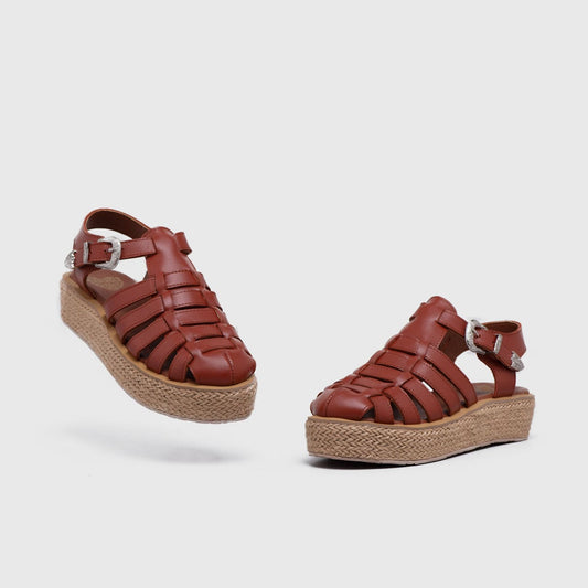 Adorable Projects Official Adorableprojects - Rendeveous Platform Genuine Leather Terracotta