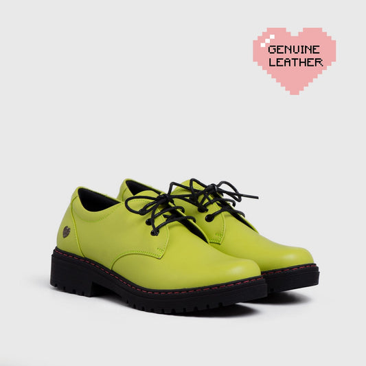 Adorable Projects Official Adorableprojects - Vailey Oxford Genuine Leather Lime - Derby Shoes