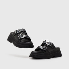Adorable Projects Official Caleste Sandals Black