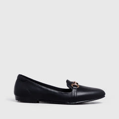 Adorable Projects Official Charlota Flat Shoes Genuine Leather Black