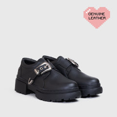 Laurenza Oxford Genuine Leather Black