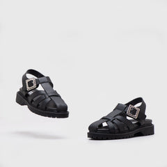 Adorable Projects Official Sandals Hanza Sandals Black