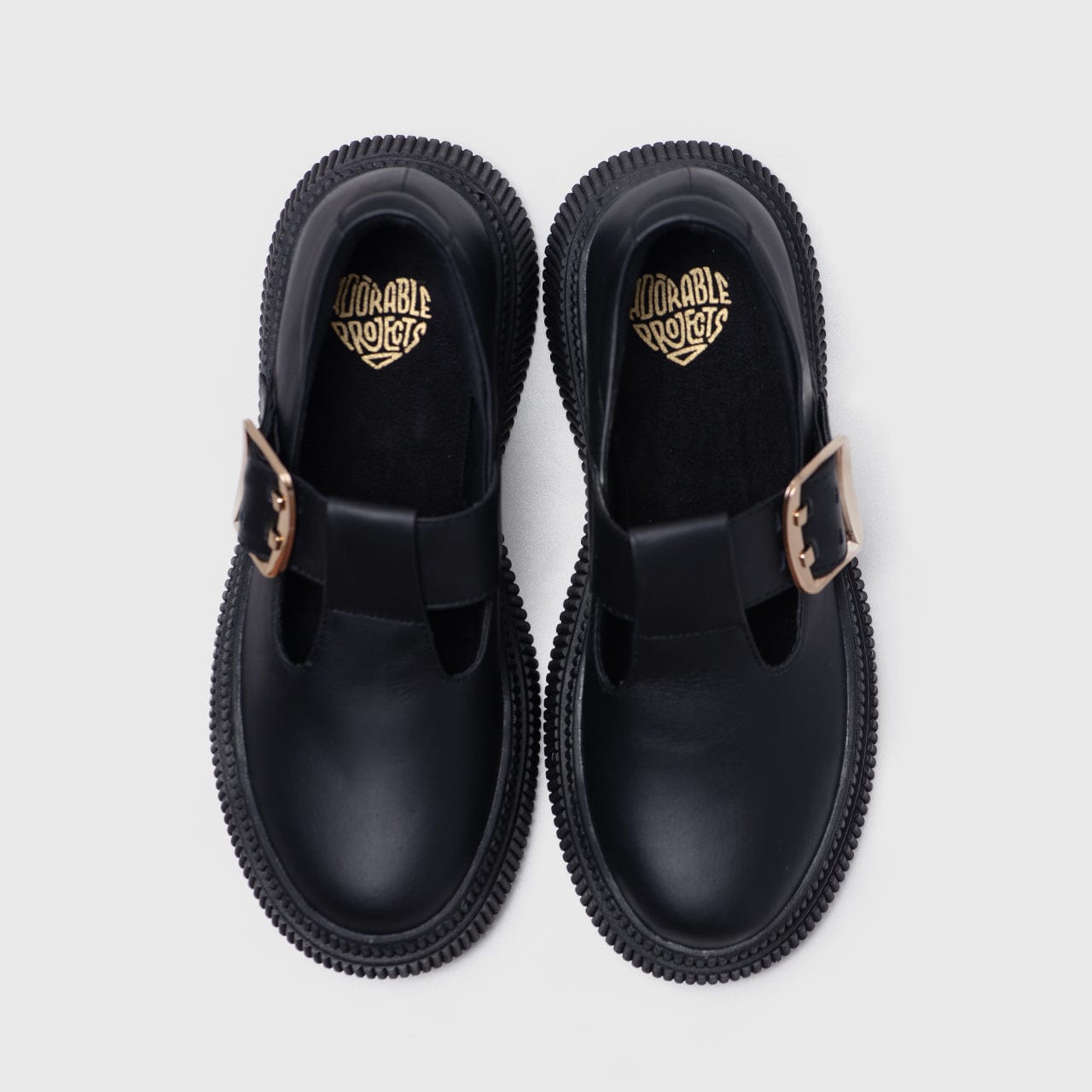 Adorable Projects Official Jeanne Oxford Genuine Leather Black