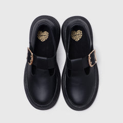 Adorable Projects Official Jeanne Oxford Genuine Leather Black
