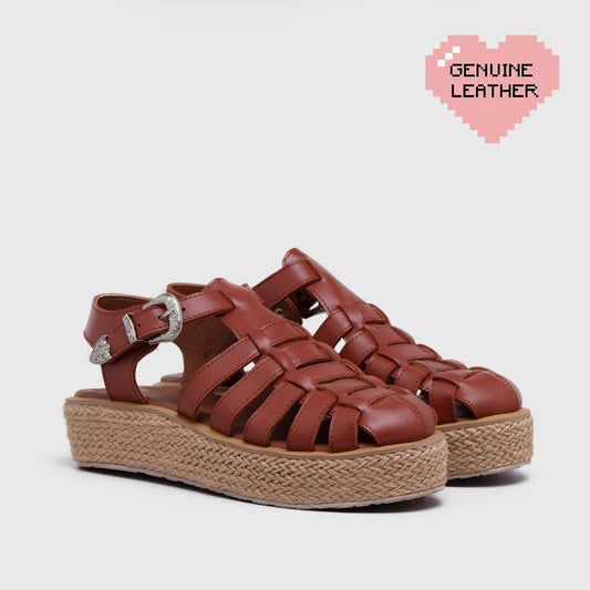 Adorable Projects Official Rendeveous Platform Genuine Leather Terracotta