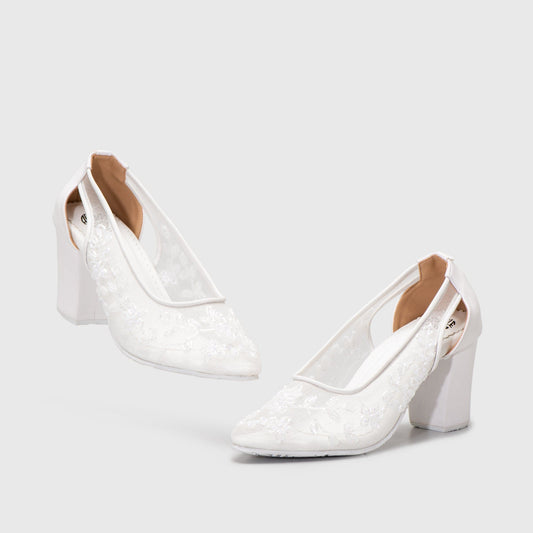 Adorable Projects Official Heels Sybil Heels White
