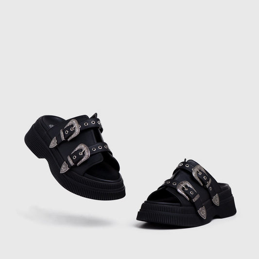 Adorable Projects Official Sandals Sylva Sandals Black