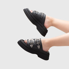Adorable Projects Official Sandals Sylva Sandals Black