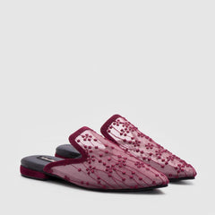 Adorable Projects-Dev Mules 35 / Burgundy Velany Mules Burgundy