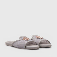 Adorable Projects-Dev Sandals 35 / Grey Fahmia Embellishment Sandals Grey