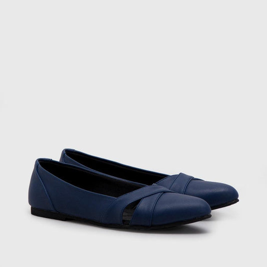 Adorable Projects-Dev Flat shoes 35 / Navy Ascot Flat Shoes Navy
