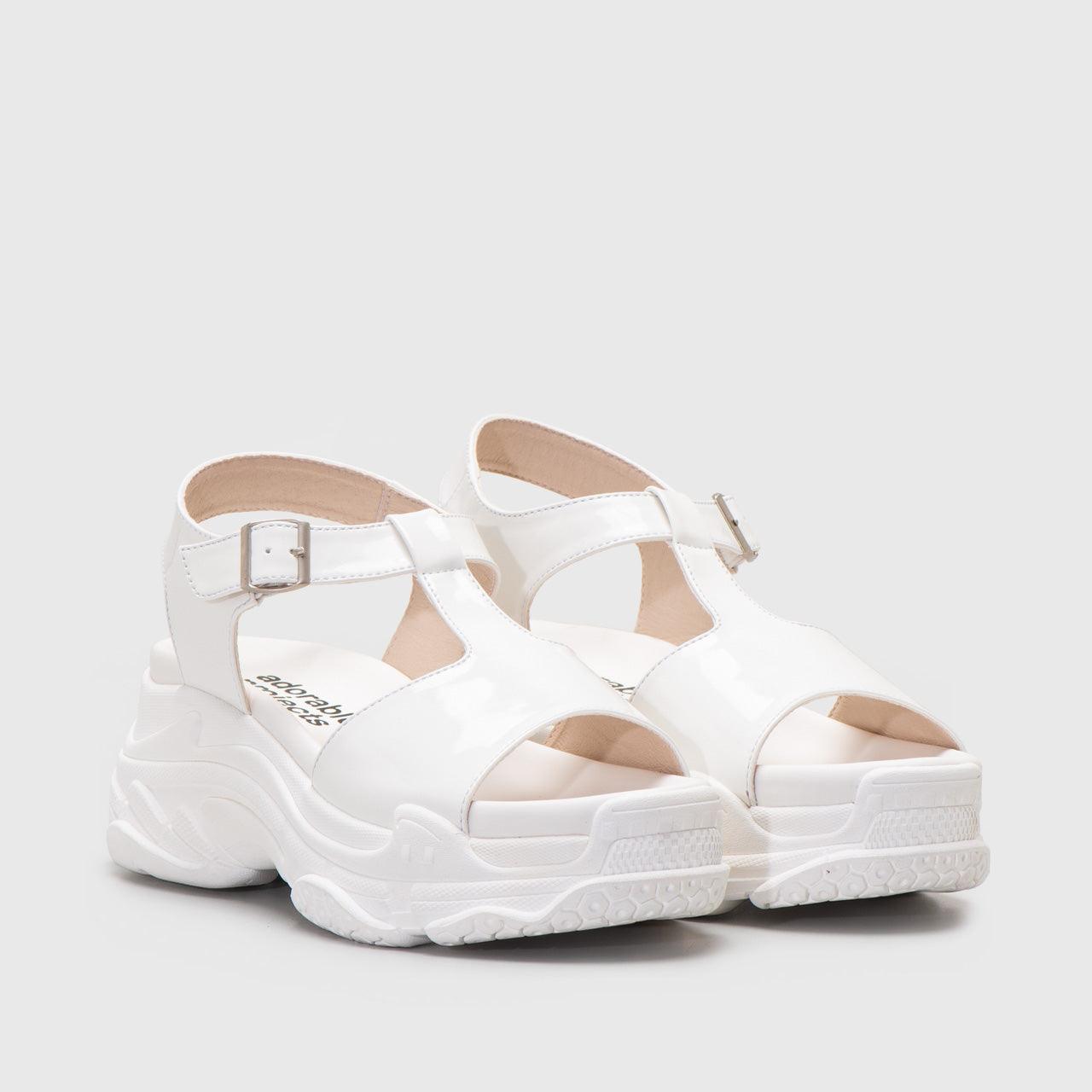 Adorable Projects Sandals 35 / White Frisk Sandals White