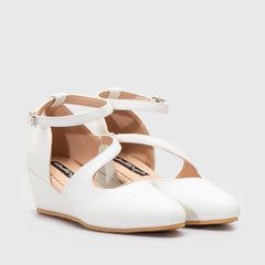 Adorable Projects-Dev Wedges 35 / White Yamun Wedges White