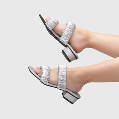 Adorable Projects Official Adorableprojects - Jelltya Heels Silver - Sandal Wanita