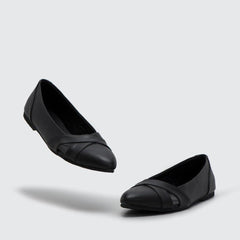 Adorable Projects-Dev Flat shoes Ascot Flat Shoes Black