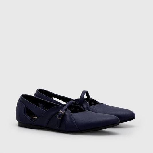 Adorable Projects Official Athena Flat Shoes Navy
