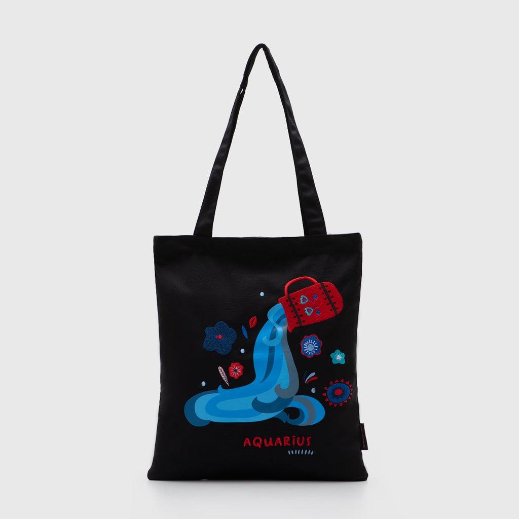 Adorable Projects-Dev Tote Bag Black Aquarius Tote Bag Black