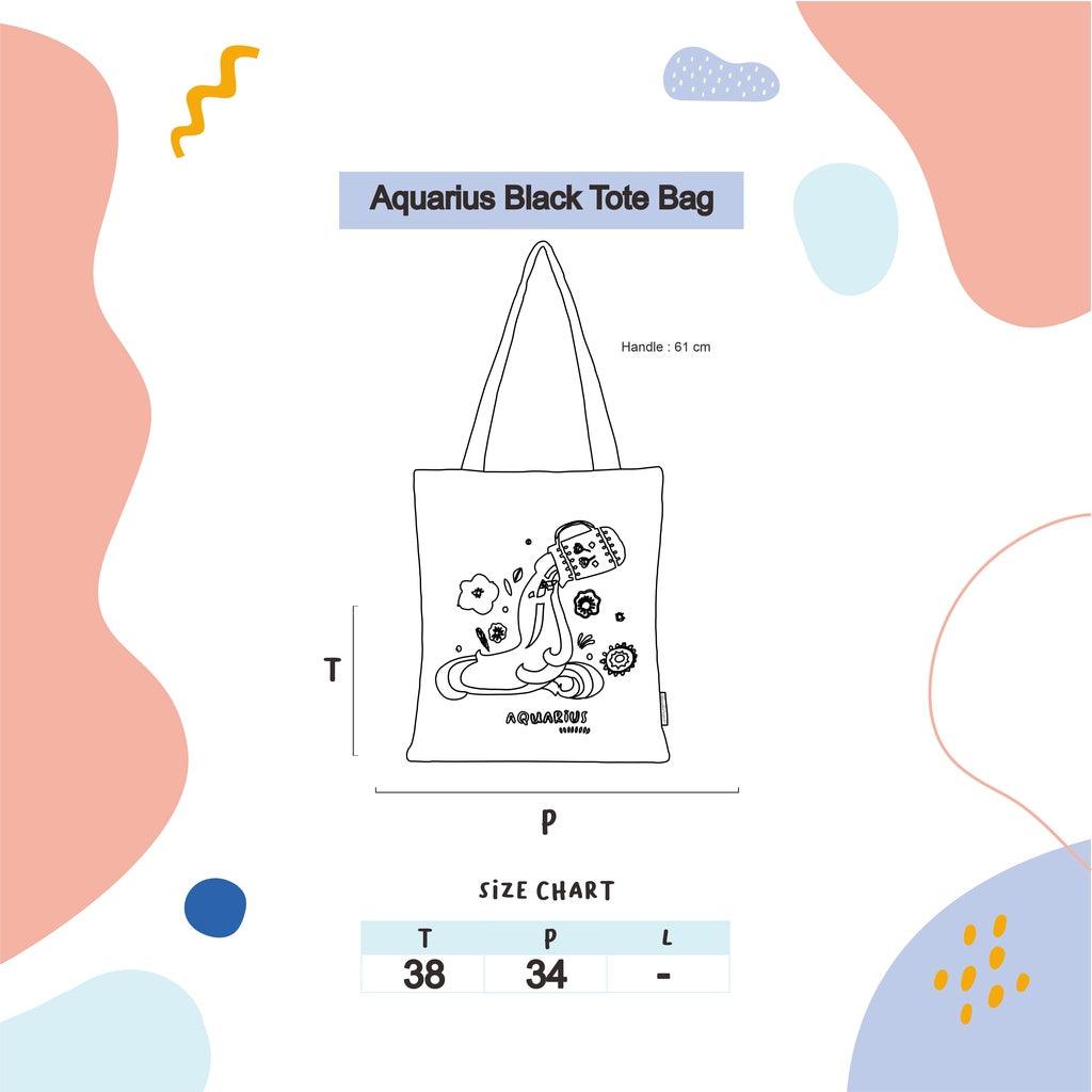 Adorable Projects-Dev Tote Bag Black Aquarius Tote Bag Black