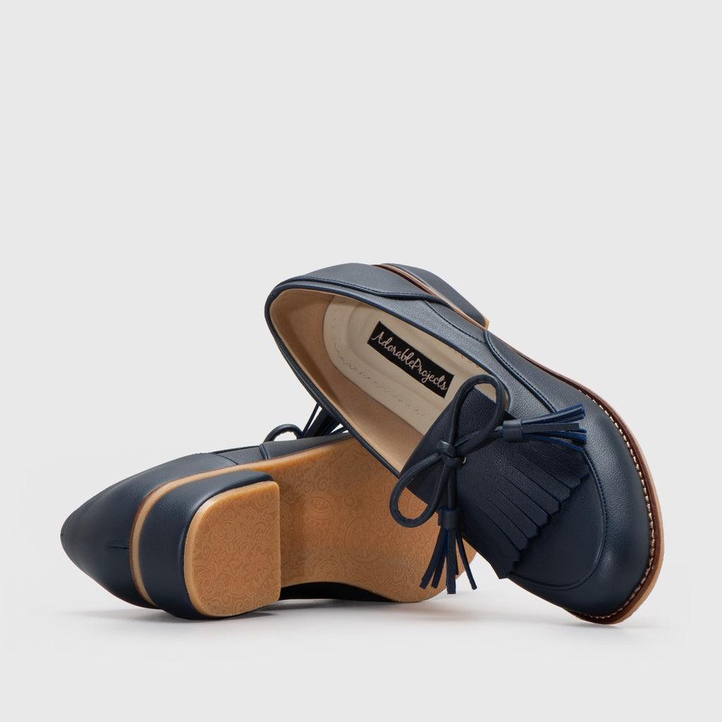 Adorable Projects-Dev Mini Heels Bolivia Loafer Navy