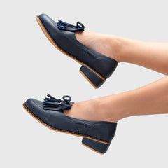 Adorable Projects-Dev Mini Heels Bolivia Loafer Navy