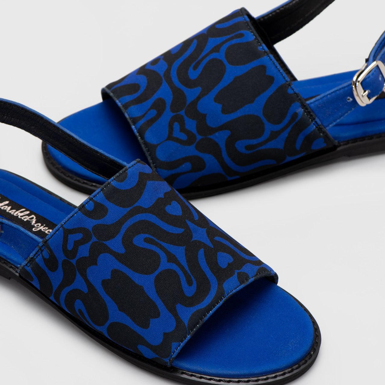 Adorable Projects Sandals Caspery Sandals Abstract Electric Blue