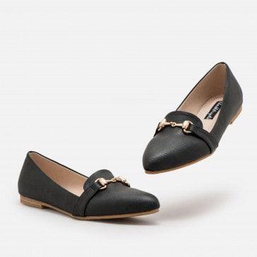Adorable Projects Flat shoes Charlota Chain Flat Shoes Black