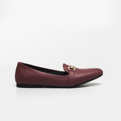 Adorable Projects Flat shoes Charlota Chain Flat Shoes Maroon