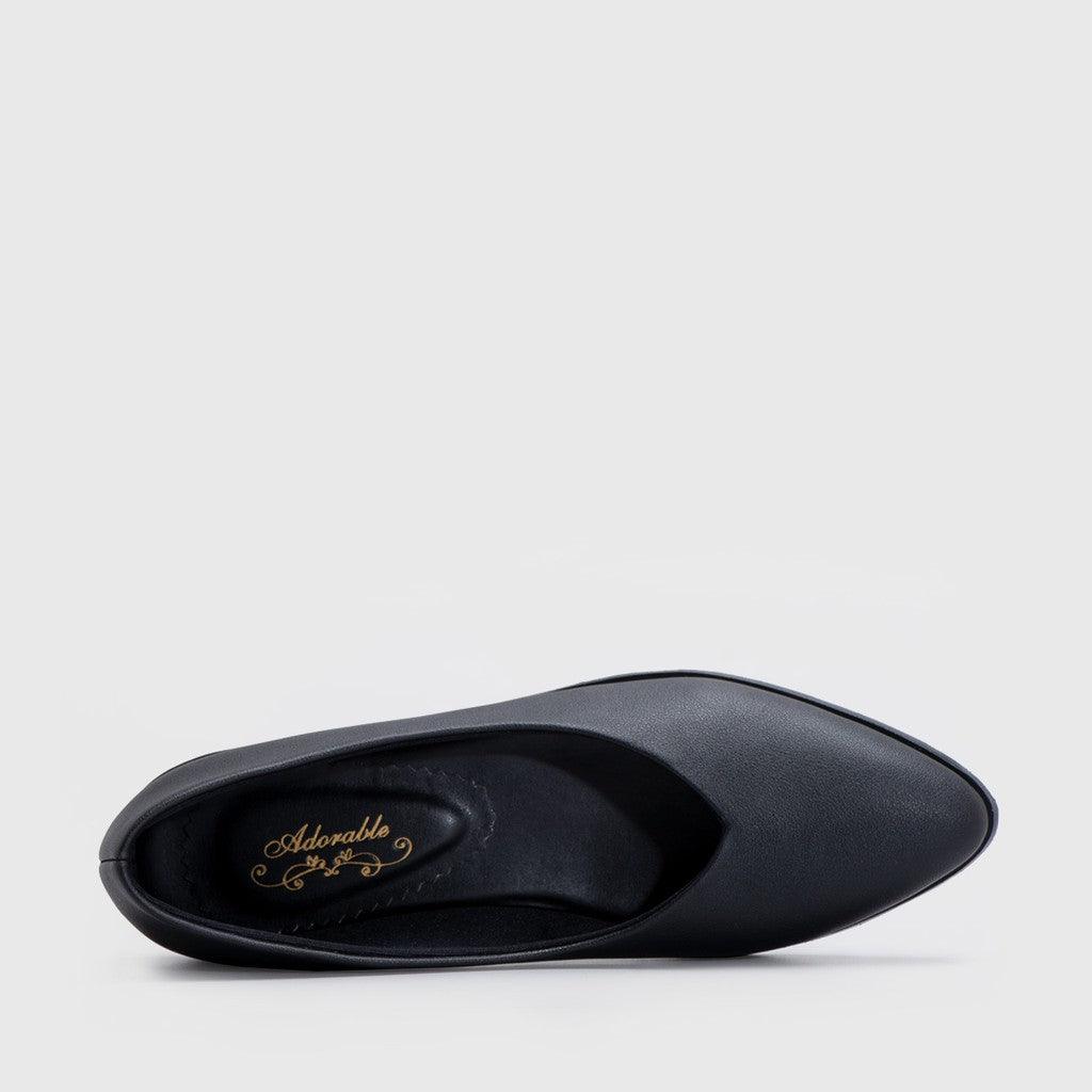 Adorable Projects Flat shoes Donetti Point Flat Black