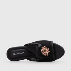 Adorable Projects-Dev Sandals Fahmia Embellishment Sandals Black