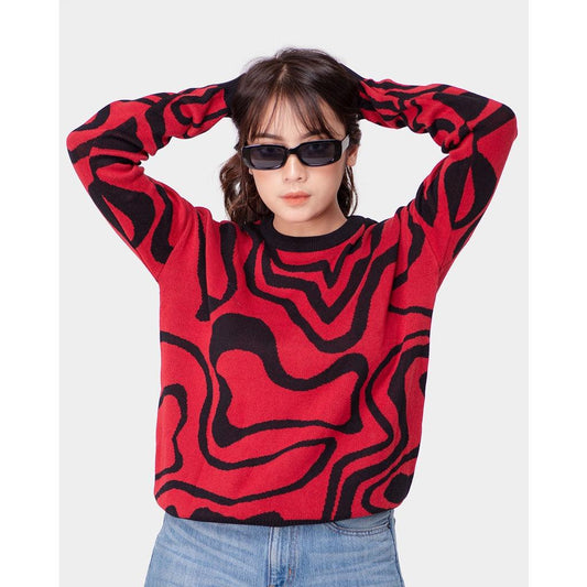 Adorable Projects-Dev Sweater Lunara Sweater Knitt Red