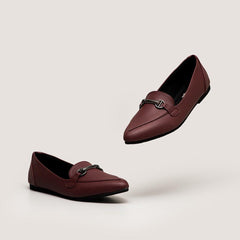 Adorable Projects-Dev Flat shoes Mandy Point Flat Shoes Maroon