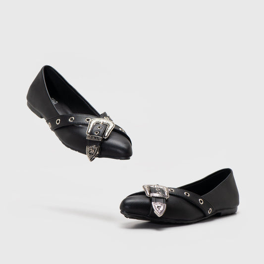 Adorable Projects Official Flat shoes Mufla Flat Shoes Black