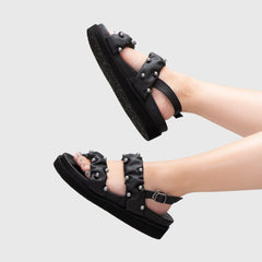 Adorable Projects Official Sandals Parinda Sandals Black