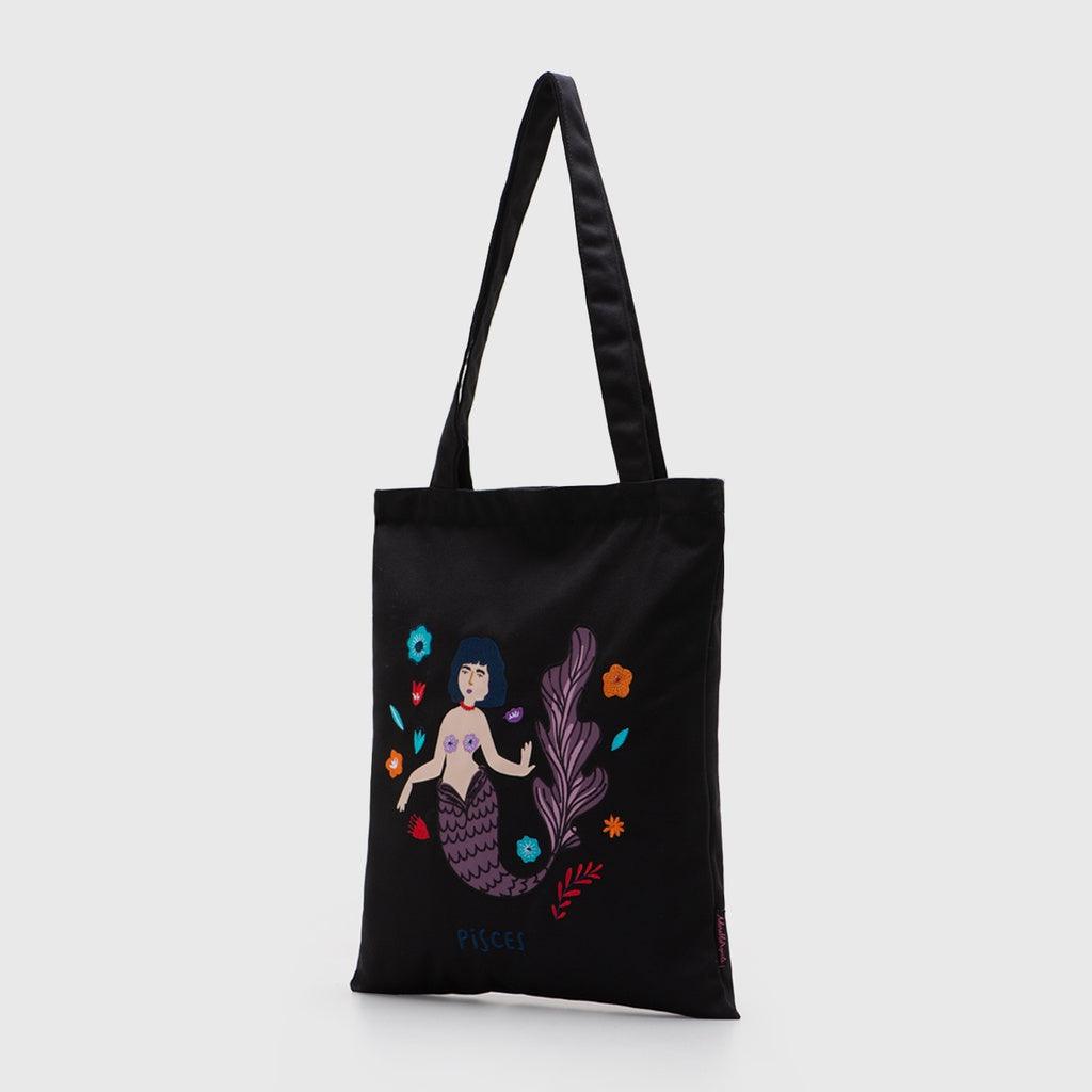 Adorable Projects-Dev Tote Bag Pisces Tote Bag Black