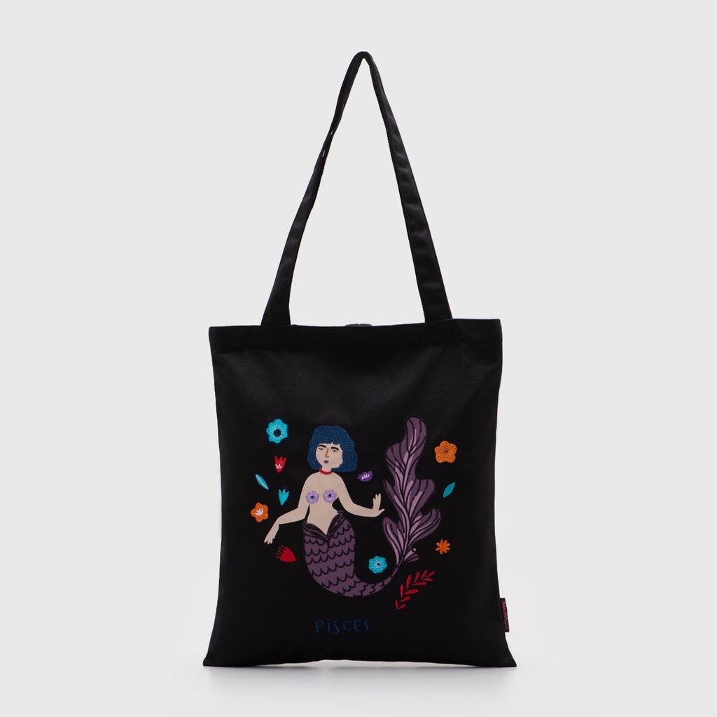 Adorable Projects-Dev Tote Bag Pisces Tote Bag Black