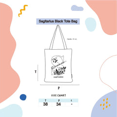 Adorable Projects Sagitarius Tote Bag Black