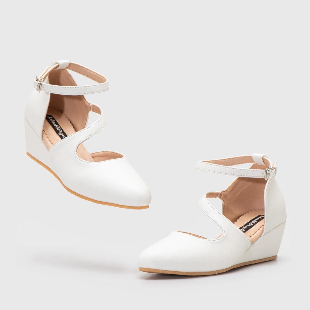 Adorable Projects-Dev Wedges Yamun Wedges White