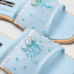 Adorable Projects-Dev Sandals Zoey Embellishment Sandal Blue